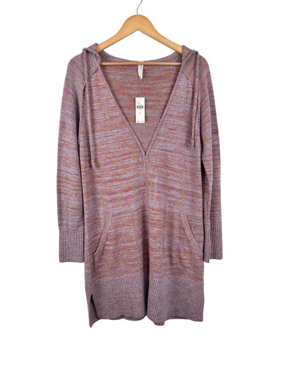 NEW Anthropologie Daily Practice Womens Hooded Knit Sweater Dress Size M